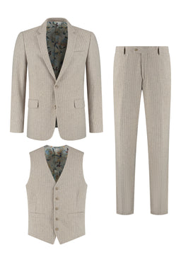 LON/NICE.3PS.LYN750034/15.Beige10mmPinstr.MRS