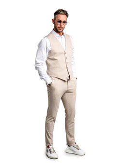 PANTS.K10371/2.StoneBeigeWhStr.FLX