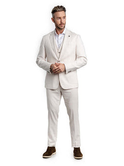 VEST.49887/4.CreamBeigeStr.FLX