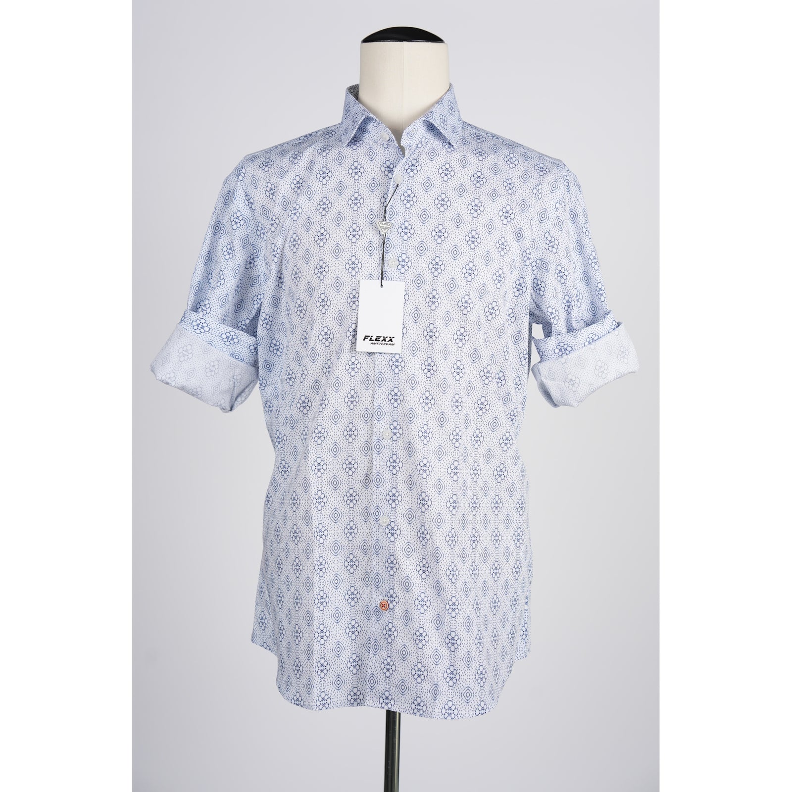 OSWIN.SHIRT.Flower.WDNavy37/38.FLX