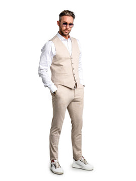 PANTS.K10371/2.StoneBeigeWhStr.FLX