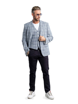 VEST.YZG20-K19976/1.BlueKnitChk.MRS
